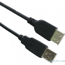 Кабель USB 2.0; AM-AF (соединительный); 1м; Black