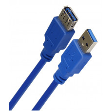 Кабель USB 3.0; AM-AF (соединительный); 0.5м; Blue