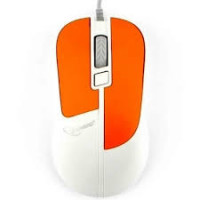 Мышь проводная Gembird MOP-410-O; USB; White/Orange