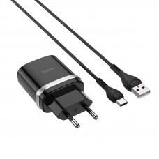 Сетевое зарядное устройство USB; 5V 3.0A; с кабелем USB 2.0 to micro USB; hoco. (C12Q)
