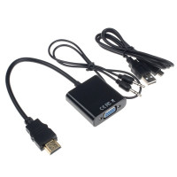 Переходник HDMI to VGA Adapter+audio+доп. пит; 0.2m