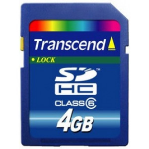 Карта памяти SDHC 4Gb Transend TS4GSDHC6