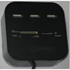 Картридер Combo Dellta 8023; Card Reader + USB Hub