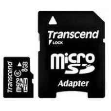 Карта памяти micro SDHC 4Gb Transcend (TS4GUSDHC6); Class6; with SD adapter