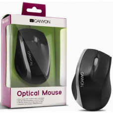 Мышь проводная Canyon CNR-MSO01NS; USB; Retail; Black&Silver (CNRMSO01NS)
