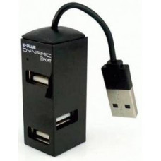 USB разветвители (HUB) E-Blue Dynamic EHB036BK; HUB USB 2.0; 4-Ports; Black