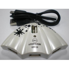 USB разветвители (HUB) Dellta&Life HUB-E003; 4-Port; Ракушка; White