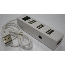 USB разветвители (HUB) Dellta H-05; HUB USB 2.0; 4 порта; White