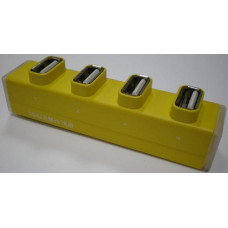 USB разветвители (HUB) Dellta H-10; HUB USB 2.0; 4 порта; Yellow