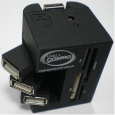 Картридер Combo Dellta E-034; Card Reader + USB Hub