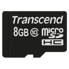 Карта памяти micro SDНС 8Gb Transcend; Class 10; No adapter (TS8GUSDC10)