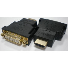 Переходник HDMI to DVI; HDMI вилка / DVI розетка; Black; Dellta