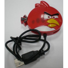USB разветвители (HUB) Dellta UH-11; HUB USB 2.0; 4-Ports; (Angry Birds); Red