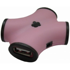 USB разветвители (HUB) USB CBR CH-100; 4-порта; розовый