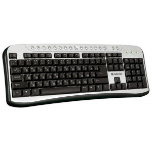 Клавиатура проводная Defender Cascade 960; USB; Black-Silver (45080)