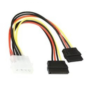 Переходник питания SATA (двойной); (Molex-2xSATA); 015m